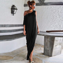 100% Women Casual Loose Off Shoulder Long Maxi Dress plus size office dress