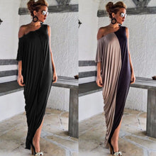 100% Women Casual Loose Off Shoulder Long Maxi Dress plus size office dress