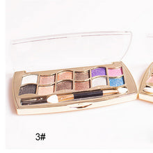 12 colors diamond bright colorful eye shadow super flash paleta de maquiagem Glitter eyeshadow with brush makeup