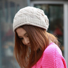 4 Colors Fashion Women Girls Hats In Triangle Diamond Warm Wool Cap Tops Hats ing