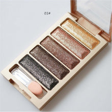 5 Colors Diamond pigment makeup eyeshadow pallette to eye kit maquiagem eye shadow beauty naked pallette