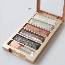 5 Colors Diamond pigment makeup eyeshadow pallette to eye kit maquiagem eye shadow beauty naked pallette