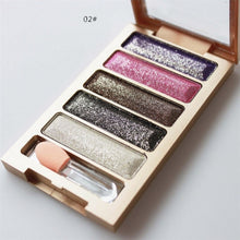 5 Colors Diamond pigment makeup eyeshadow pallette to eye kit maquiagem eye shadow beauty naked pallette