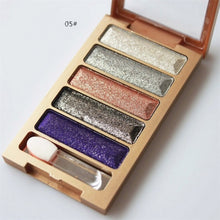 5 Colors Diamond pigment makeup eyeshadow pallette to eye kit maquiagem eye shadow beauty naked pallette