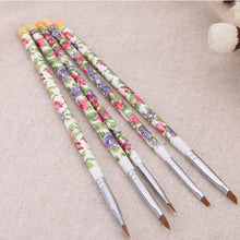 5pc UV Gel Acrylic Nail Art Brush Painting Drawing Brushes Pen Set Nail Design Manicure Tool Pusher Tool Colorful