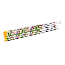 5pc UV Gel Acrylic Nail Art Brush Painting Drawing Brushes Pen Set Nail Design Manicure Tool Pusher Tool Colorful