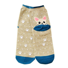 3D Animals Cartoon Socks Women Puppy Footprints Floor Cotton sock Women's Casual Charactor Socks