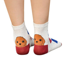 3D Animals Cartoon Socks Women Puppy Footprints Floor Cotton sock Women's Casual Charactor Socks
