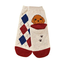 3D Animals Cartoon Socks Women Puppy Footprints Floor Cotton sock Women's Casual Charactor Socks