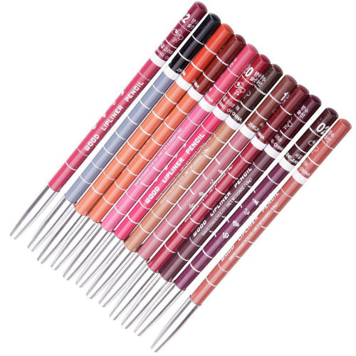12pc 15CM 12Colors WaterproofLip Liner Pencil Women's Professional Long Lasting Lipliner Lips Makeup Tools