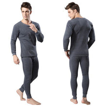 2 pieces Cotton Thermal Underwear Set Warm Thicken Long Johns Tops Bottom