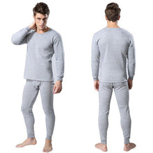 2 pieces Cotton Thermal Underwear Set Warm Thicken Long Johns Tops Bottom