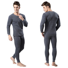 2 pieces Cotton Thermal Underwear Set Warm Thicken Long Johns Tops Bottom