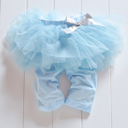 0-3Years Baby Princess Girl Kids Tutu Skirt Culottes Leggings Gauze Pants Party Bow Skirts
