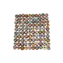 100Pcs Mixed Color Silver Plated Big Hole Loose Beads Fit European Jewelry Braclet Charms DIY