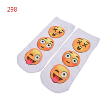 10 Styles Women 3D Printed Smiley Face Emoticons Emoji Amusing Ankle Socks Costume Accessories For Women