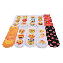 10 Styles Women 3D Printed Smiley Face Emoticons Emoji Amusing Ankle Socks Costume Accessories For Women