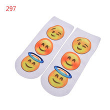 10 Styles Women 3D Printed Smiley Face Emoticons Emoji Amusing Ankle Socks Costume Accessories For Women