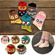 5 Colors Women Cute 3D Owl Print Socks Durable Casual Socks