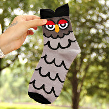 5 Colors Women Cute 3D Owl Print Socks Durable Casual Socks