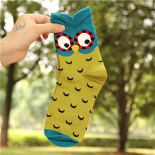5 Colors Women Cute 3D Owl Print Socks Durable Casual Socks