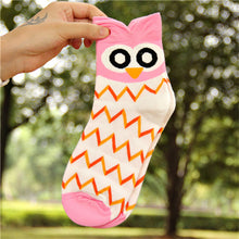 5 Colors Women Cute 3D Owl Print Socks Durable Casual Socks