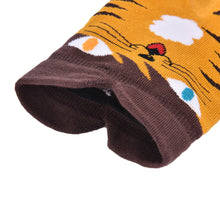 3D Animals Striped Cartoon Socks Women Girl Cat Footprints Cotton Ankle Socks