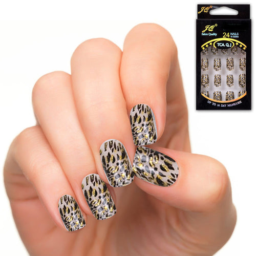 25 Patterns Acrylic Designer Nail tips False French Nails Full 24pcss