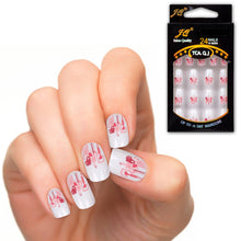 25 Patterns Acrylic Designer Nail tips False French Nails Full 24pcss