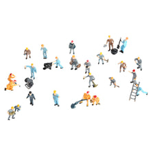25Pcs Workmen Model Train Workers Figures Workman Painted Little People Model Building 1:87 Scale Toy Figures for Kids