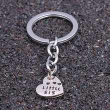 3pc Family Charm Keyring Big Middle Little Sis Sister Heart Keychains Women Girl Friends