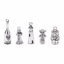 40Pcs Bulk Tibetan Style Alloy Pendants Conch shells Sea Star anchor Mix Pendants Charms DIY Jewelry