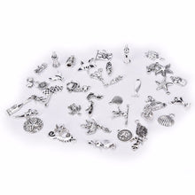 40Pcs Bulk Tibetan Style Alloy Pendants Conch shells Sea Star anchor Mix Pendants Charms DIY Jewelry