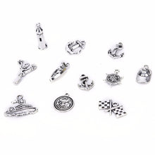 40Pcs Bulk Tibetan Style Alloy Pendants Conch shells Sea Star anchor Mix Pendants Charms DIY Jewelry