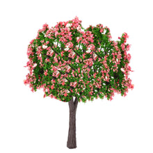 4Pcs Plastic Trees Model White and Pink Flower Trees Model Train Layout Garden Scenery Diorama Miniature Model Toys