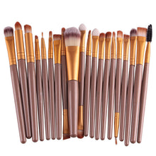 20pc Silver Synthetic Kabuki Makeup Brush Set Cosmetics Foundation Blending Blush Makeup Tool