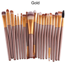 20pc Silver Synthetic Kabuki Makeup Brush Set Cosmetics Foundation Blending Blush Makeup Tool