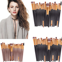 20pc Silver Synthetic Kabuki Makeup Brush Set Cosmetics Foundation Blending Blush Makeup Tool