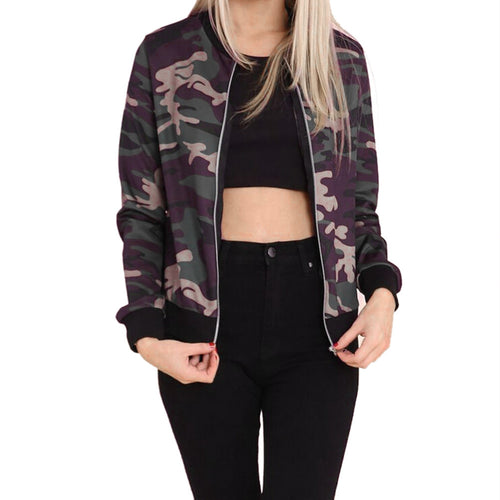 /Camouflage Military Jacket Women Denim Camo Jackets jaqueta feminina Army Green Coats