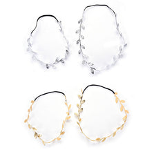 2Pcs Gold Silver Leaves Hairbands Korean Hair Accessories Bridal Trendy Jewelry For Mother and Baby Gifts