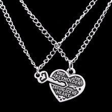 2pc Key Unlock My Heart Lock Best Friend Necklace For Women Lover Fine Jewelry