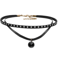 4pcs jewelry black leather bow Tassel choker DIY necklace gift for women girl