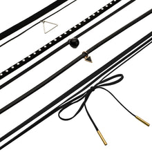 4pcs jewelry black leather bow Tassel choker DIY necklace gift for women girl