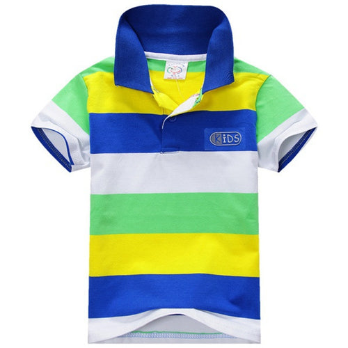 1-7Y Baby Children Boys Striped T-shirts Kids Tops S Tee Polo Shirts Clothing
