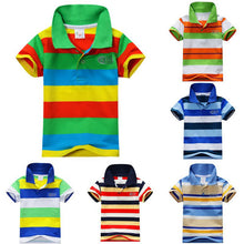 1-7Y Baby Children Boys Striped T-shirts Kids Tops S Tee Polo Shirts Clothing