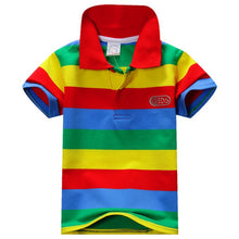 1-7Y Baby Children Boys Striped T-shirts Kids Tops S Tee Polo Shirts Clothing