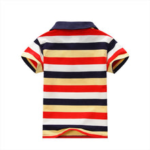 1-7Y Baby Children Boys Striped T-shirts Kids Tops S Tee Polo Shirts Clothing