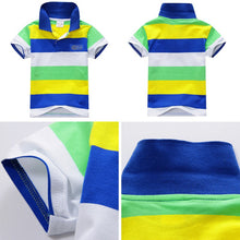 1-7Y Baby Children Boys Striped T-shirts Kids Tops S Tee Polo Shirts Clothing