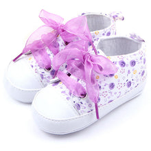 born 0-12 Months Toddler Baby Girls Crib Shoes Soft Sole Anti-slip Floral Walk Sneaker First Walkers