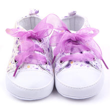 born 0-12 Months Toddler Baby Girls Crib Shoes Soft Sole Anti-slip Floral Walk Sneaker First Walkers